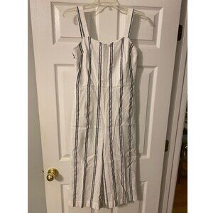 (3/$10) Gap Striped Linen Cropped Jumpsuit